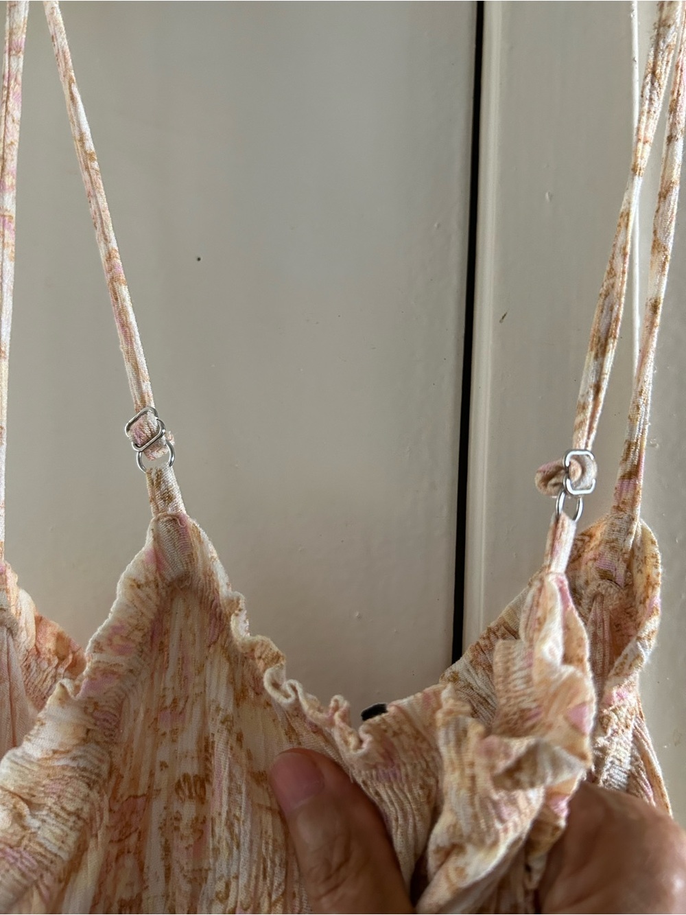 Z Supply Peach and Pink Floral Button-Front Sundress - Picture 9 of 9